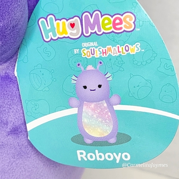 ROBOYO 👽 Purple Water Alien w Rainbow Belly HugMee Original Squishmallow ☆ NWT - Picture 3 of 8